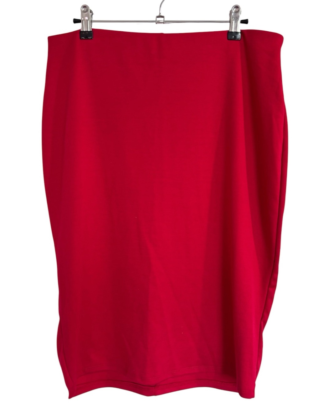 AJ My Amelia James Red Pencil Skirt Stretch-Infused Fabric Office Womens Size 1X